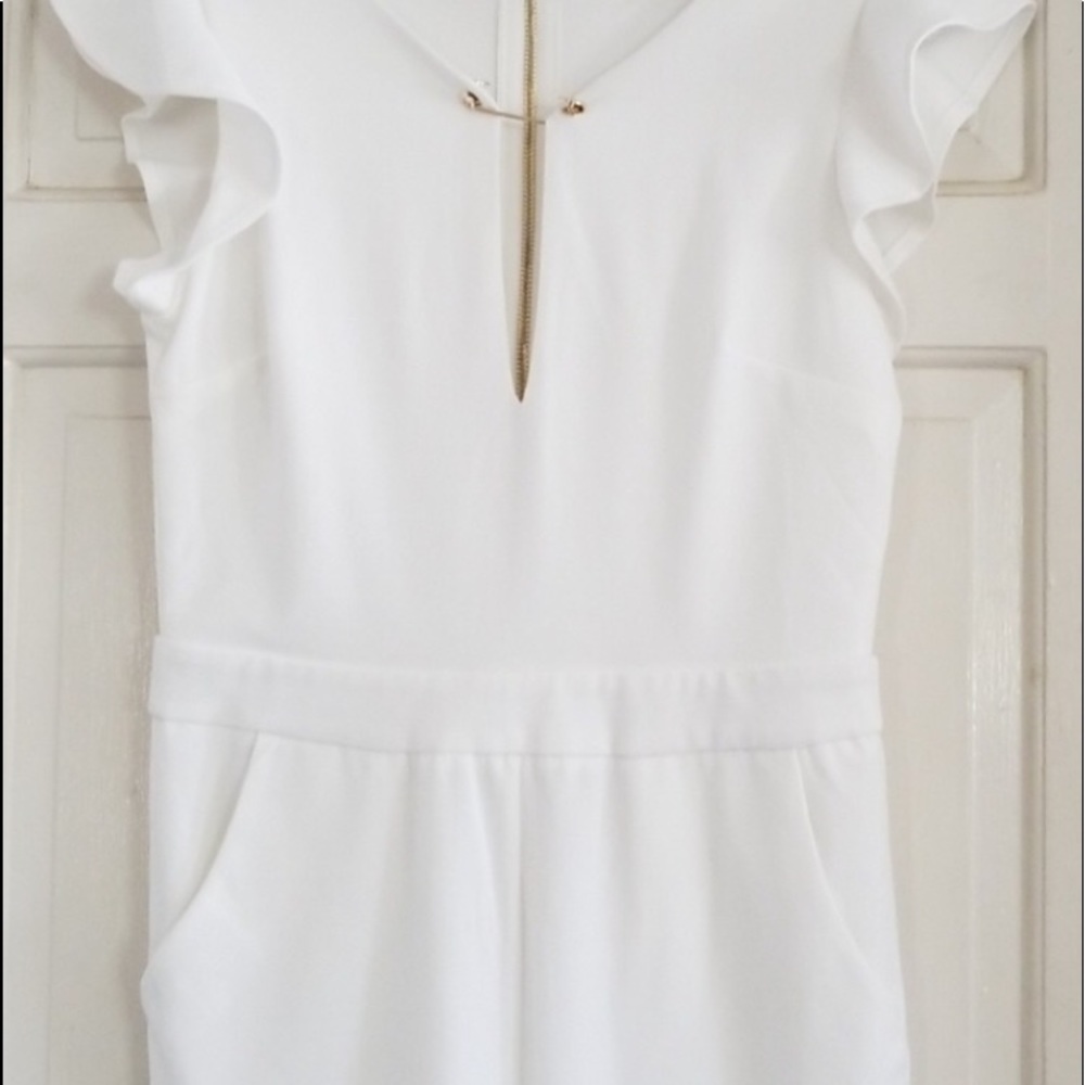 All white romper